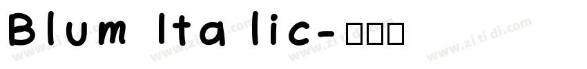 Blum Italic字体转换